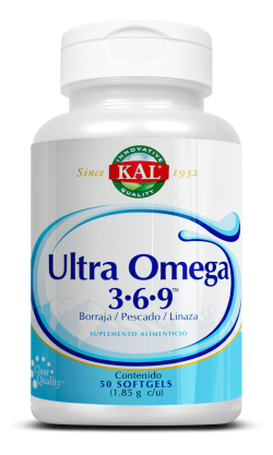 Ultra Omega 369 Aceite de Borraja, Pescado y Linaza 50 cápsulas